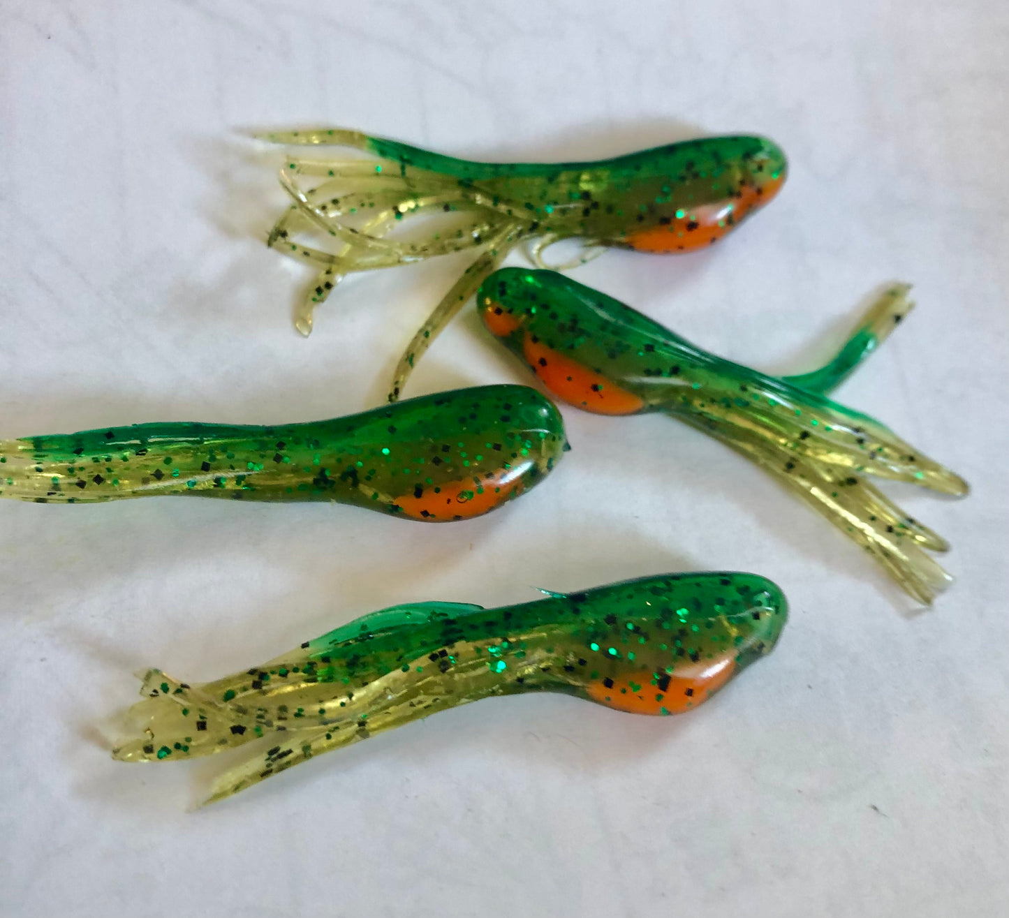 Beer gut perch tubes two options chartreuse or dark green 5pk