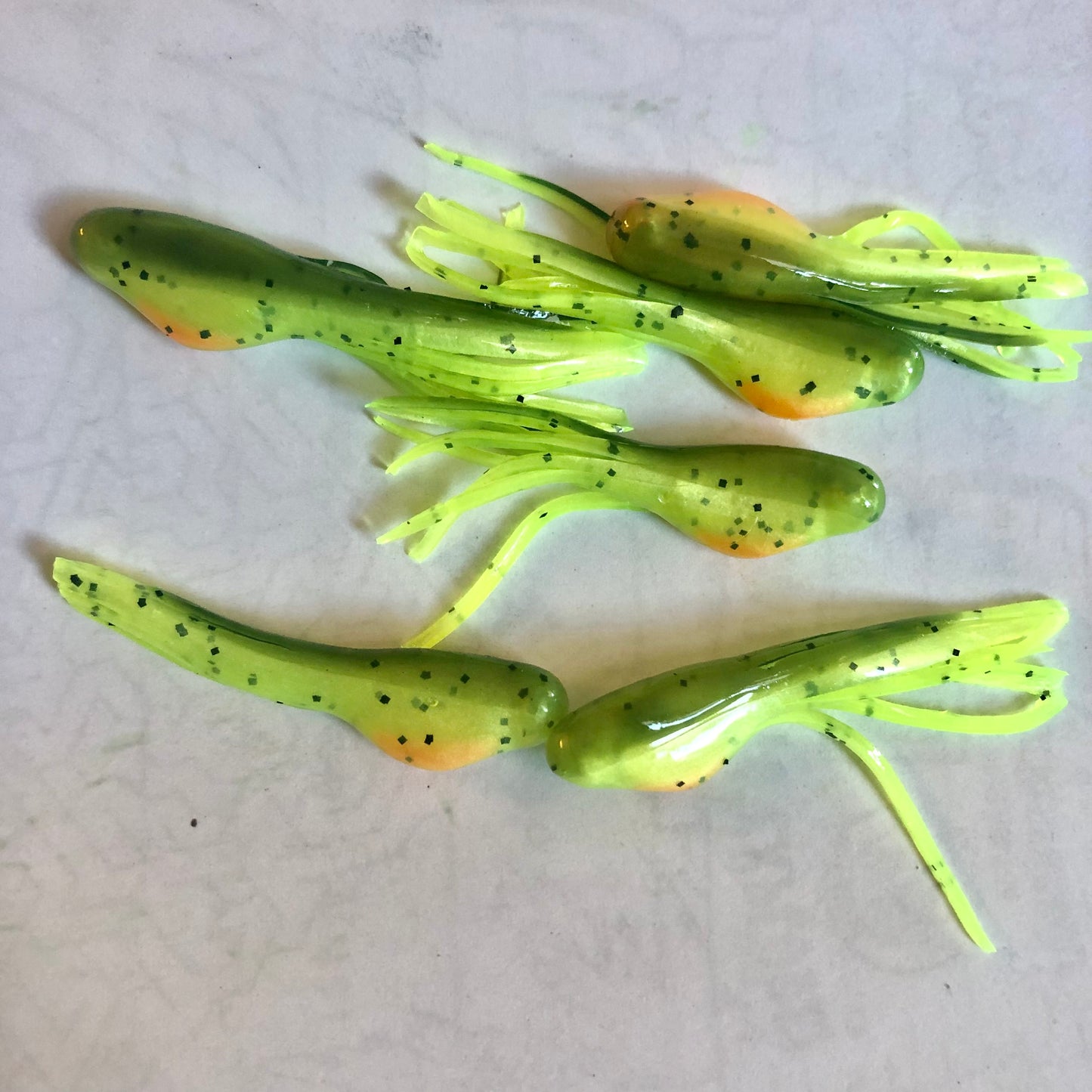 Beer gut perch tubes two options chartreuse or dark green 5pk