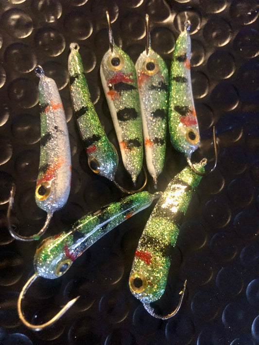 True perch natural silver widow minnow
